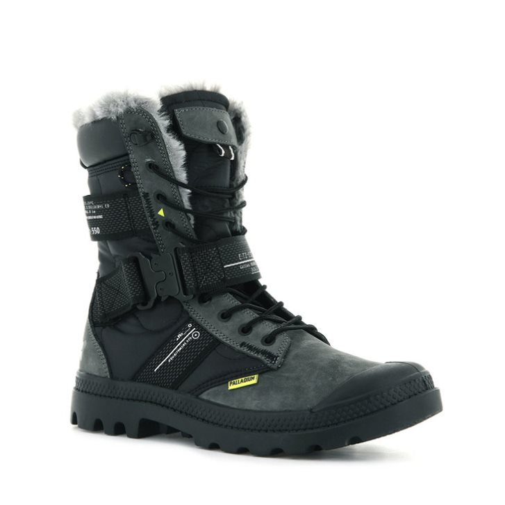 Palladium Pampa Europa Tactical Women's Boots Black | UK P148-RYA